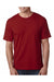 Bayside BA5040 Mens USA Made Short Sleeve Crewneck T-Shirt Cardinal Red Model Front