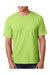 Bayside 5040 Mens USA Made Short Sleeve Crewneck T-Shirt Lime Green Model Front