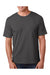 Bayside 5040 Mens USA Made Short Sleeve Crewneck T-Shirt Charcoal Grey Model Front