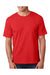 Bayside 5040 Mens USA Made Short Sleeve Crewneck T-Shirt Red Model Front