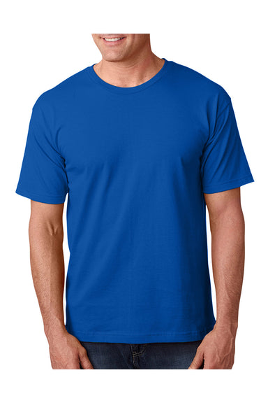 Bayside BA5040 Mens USA Made Short Sleeve Crewneck T-Shirt Royal Blue Model Front