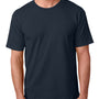 Bayside Mens USA Made Short Sleeve Crewneck T-Shirt - Dark Navy Blue