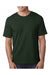 Bayside BA5040 Mens USA Made Short Sleeve Crewneck T-Shirt Hunter Green Model Front