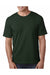 Bayside 5040 Mens USA Made Short Sleeve Crewneck T-Shirt Hunter Green Model Front