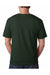 Bayside 5040 Mens USA Made Short Sleeve Crewneck T-Shirt Hunter Green Model Back