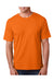 Bayside 5040 Mens USA Made Short Sleeve Crewneck T-Shirt Bright Orange Model Front