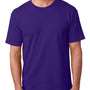 Bayside Mens USA Made Short Sleeve Crewneck T-Shirt - Purple