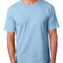 Bayside Mens USA Made Short Sleeve Crewneck T-Shirt - Light Blue
