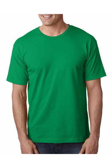 Bayside BA5040 Mens USA Made Short Sleeve Crewneck T-Shirt Irish Kelly Green Model Front