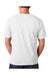 Bayside 5040 Mens USA Made Short Sleeve Crewneck T-Shirt White Model Back