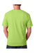 Bayside 5040 Mens USA Made Short Sleeve Crewneck T-Shirt Lime Green Model Back