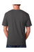 Bayside 5040 Mens USA Made Short Sleeve Crewneck T-Shirt Charcoal Grey Model Back