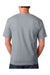 Bayside 5040 Mens USA Made Short Sleeve Crewneck T-Shirt Dark Ash Grey Model Back