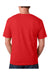 Bayside BA5040 Mens USA Made Short Sleeve Crewneck T-Shirt Red Model Back