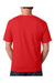 Bayside 5040 Mens USA Made Short Sleeve Crewneck T-Shirt Red Model Back