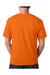 Bayside 5040 Mens USA Made Short Sleeve Crewneck T-Shirt Bright Orange Model Back