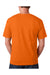 Bayside BA5040 Mens USA Made Short Sleeve Crewneck T-Shirt Bright Orange Model Back