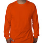 Bayside Mens USA Made Long Sleeve Crewneck T-Shirt - Bright Orange