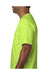 Bayside BA5070 Mens USA Made Short Sleeve Crewneck T-Shirt w/ Pocket Lime Green Model Side