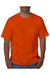 Bayside BA5070 Mens USA Made Short Sleeve Crewneck T-Shirt w/ Pocket Bright Orange Model Back