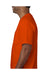 Bayside BA5070 Mens USA Made Short Sleeve Crewneck T-Shirt w/ Pocket Bright Orange Model Side