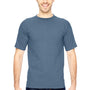 Bayside Mens USA Made Short Sleeve Crewneck T-Shirt - Denim Blue