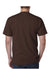 Bayside BA5100 Mens USA Made Short Sleeve Crewneck T-Shirt Chocolate Brown Model Back