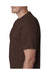 Bayside BA5100 Mens USA Made Short Sleeve Crewneck T-Shirt Chocolate Brown Model Side