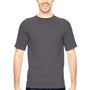 Bayside Mens USA Made Short Sleeve Crewneck T-Shirt - Charcoal Grey