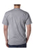 Bayside BA5100 Mens USA Made Short Sleeve Crewneck T-Shirt Dark Ash Grey Model Back