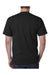 Bayside BA5100 Mens USA Made Short Sleeve Crewneck T-Shirt Black Model Back