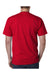 Bayside BA5100 Mens USA Made Short Sleeve Crewneck T-Shirt Red Model Back