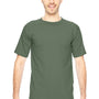 Bayside Mens USA Made Short Sleeve Crewneck T-Shirt - Army Green - Closeout