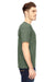 Bayside BA5100 Mens USA Made Short Sleeve Crewneck T-Shirt Army Green Model Side