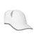 Big Accessories Hats BA514 Mens Performance Adjustable Hat White Flat Front