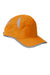 Big Accessories Hats BA514 Mens Performance Adjustable Hat Bright Orange Flat Front