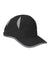 Big Accessories Hats BA514 Mens Performance Adjustable Hat Black Flat Front