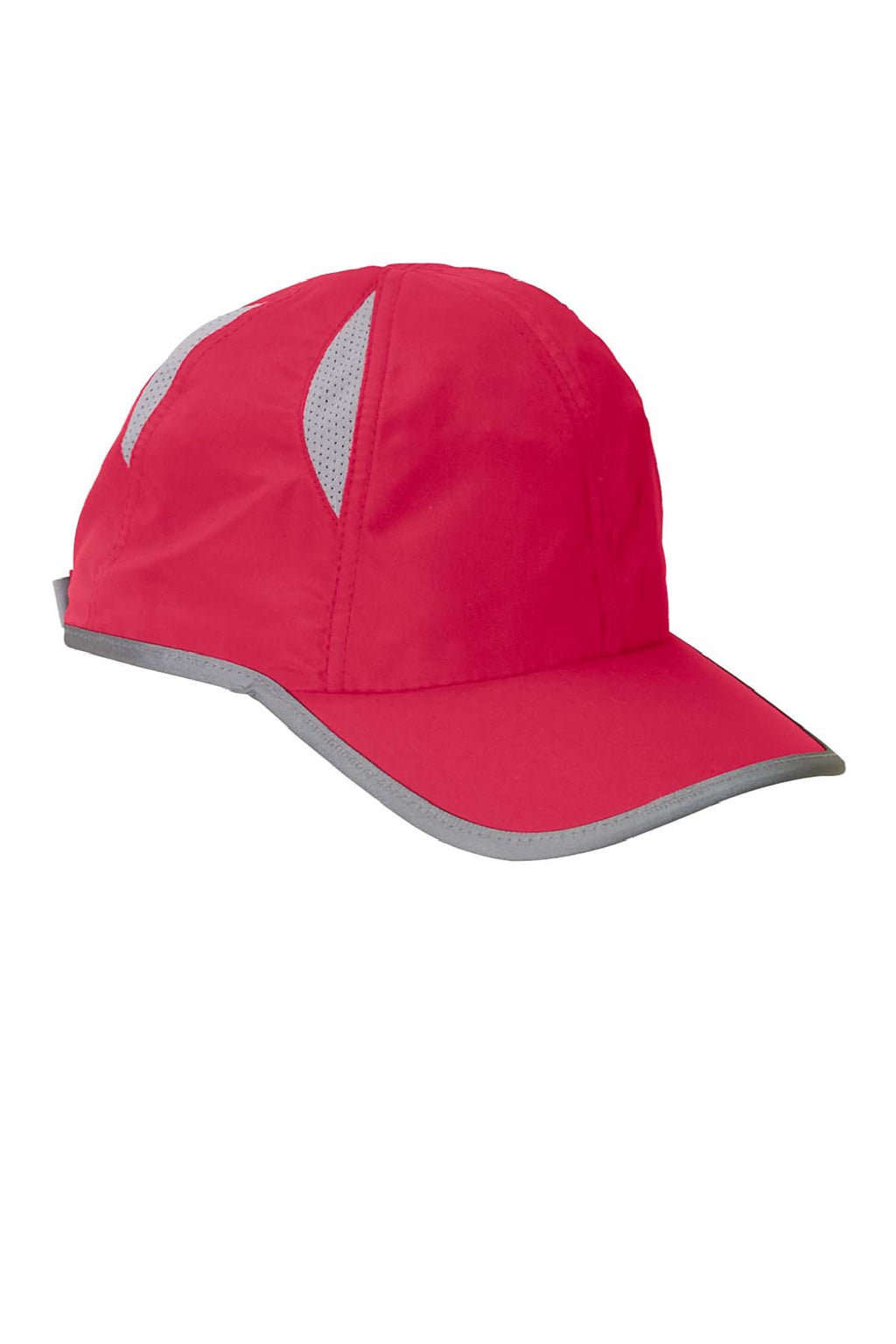 Big Accessories Hats BA514 Mens Performance Adjustable Hat Red Flat Front