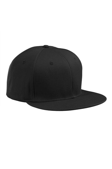 Big Accessories BA516 Mens Adjustable Hat Black Flat Front