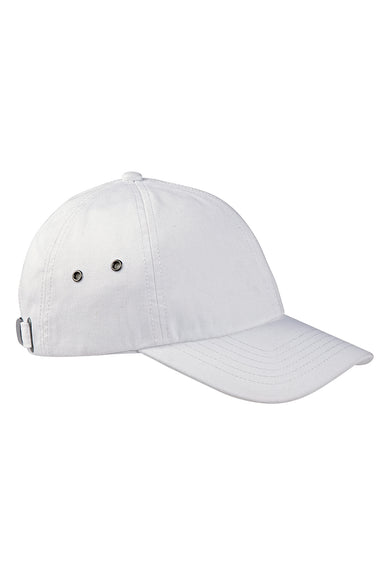 Big Accessories BA529 Mens Adjustable Hat White Flat Front