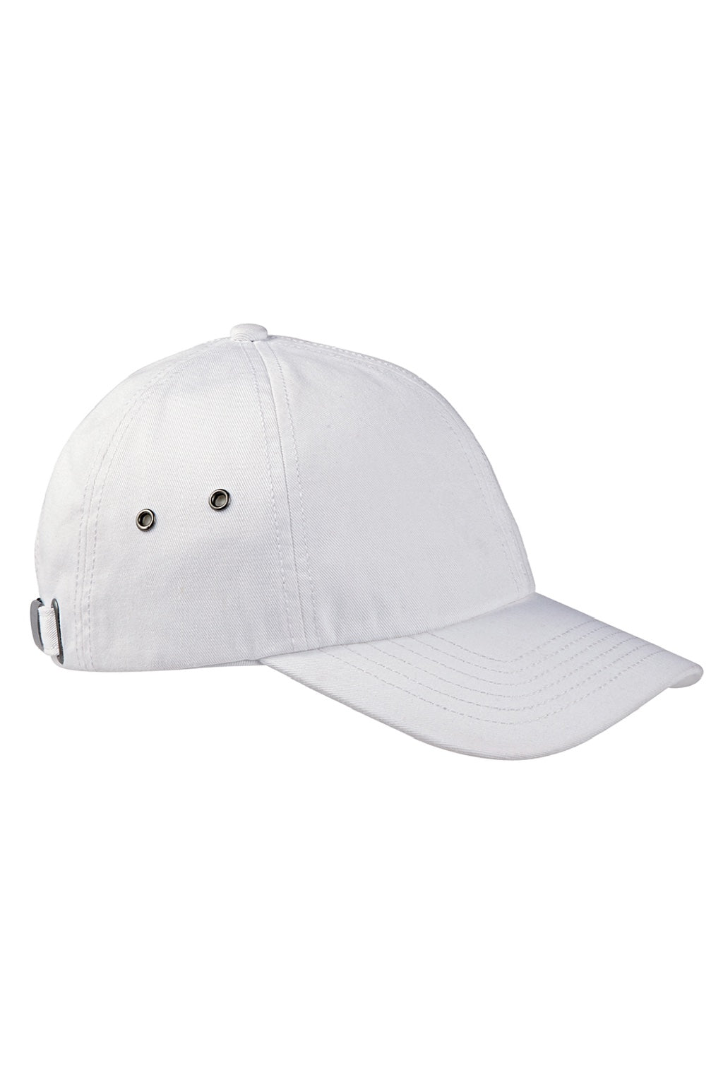 Big Accessories Hats BA529 Mens Adjustable Hat White Flat Front