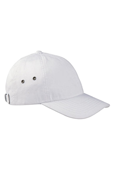 Big Accessories Hats BA529 Mens Adjustable Hat White Flat Front