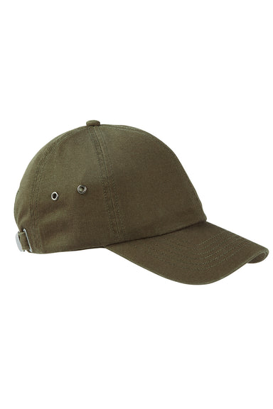 Big Accessories BA529 Mens Adjustable Hat Olive Green Flat Front