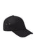 Big Accessories Hats BA529 Mens Adjustable Hat Black Flat Front