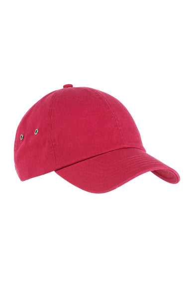 Big Accessories BA529 Mens Adjustable Hat Red Flat Front