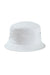 Big Accessories Hats BA534 Mens Metal Eyelet Bucket Hat White Flat Front