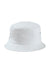 Big Accessories BA534 Mens Metal Eyelet Bucket Hat White Flat Front