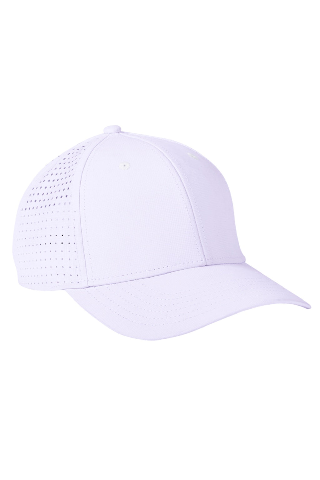 Big Accessories Hats BA537 Mens Performance Adjustable Hat White Flat Front