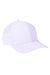 Big Accessories BA537 Mens Performance Adjustable Hat White Flat Front