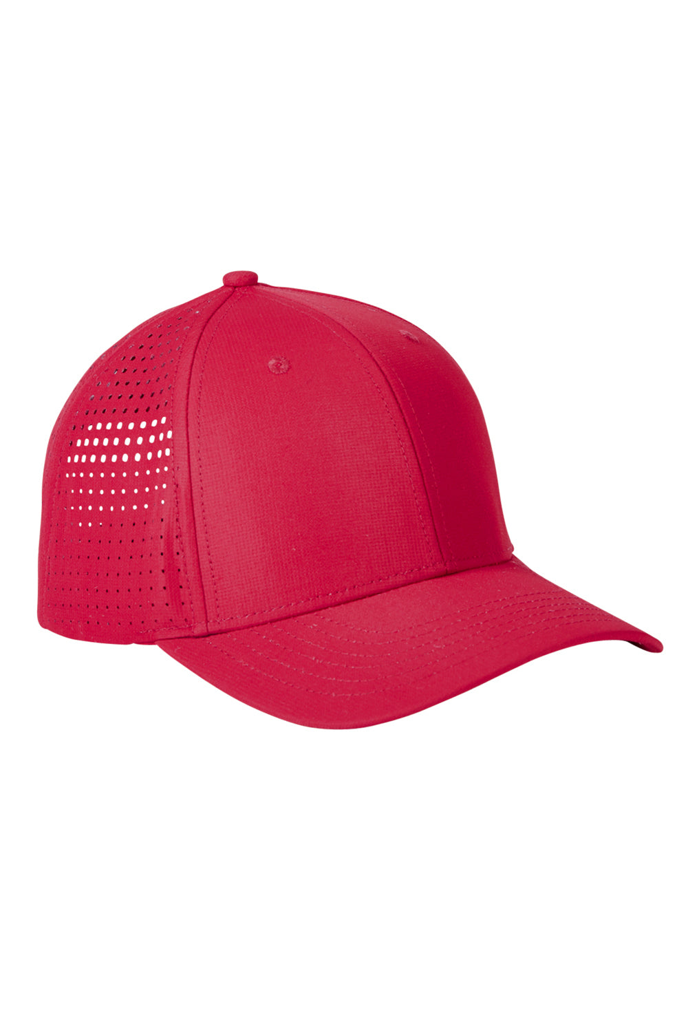 Big Accessories BA537 Mens Performance Adjustable Hat Red Flat Front
